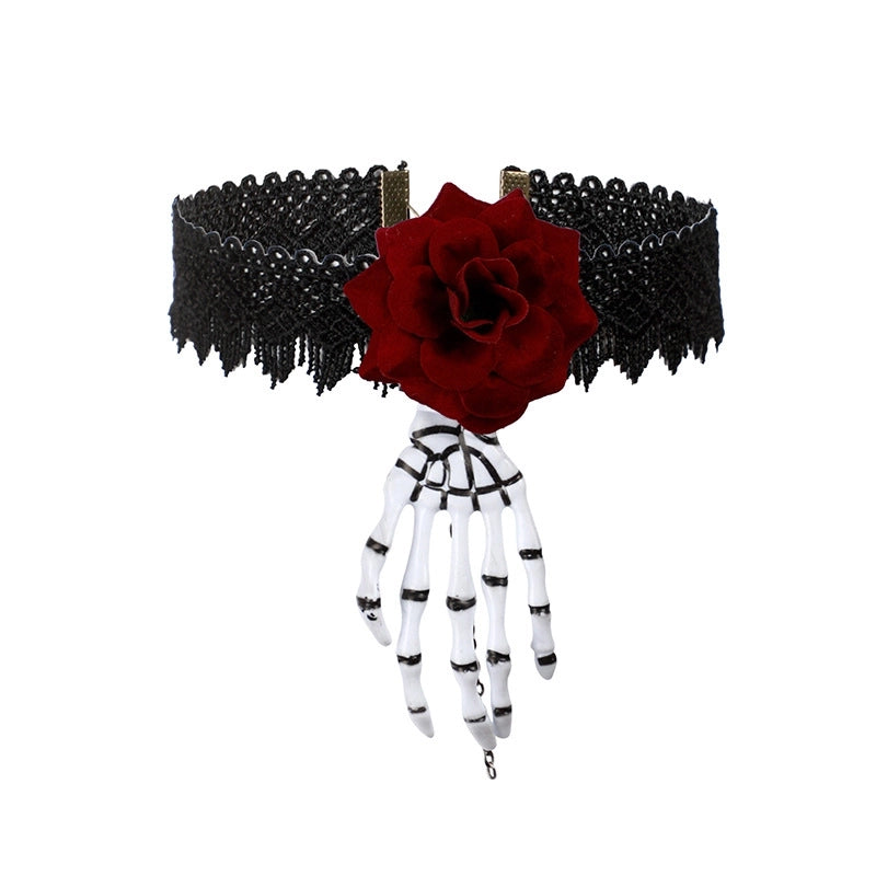 Halloween Funny Flower Skull Plastic Party Costume Props