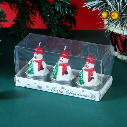 Christmas Christmas Tree Santa Claus Paraffin Christmas Candle 1 Set