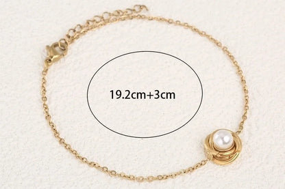 3 Pieces Elegant French Style Classic Style Geometric 304 Stainless Steel 18K Gold Plated Plating Jewelry Set