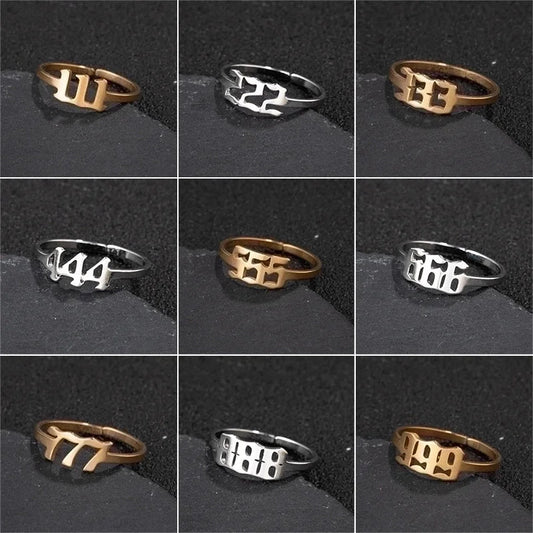 Fashion Number 201 Stainless Steel No Inlaid 18K Gold Plated Plating Open Ring