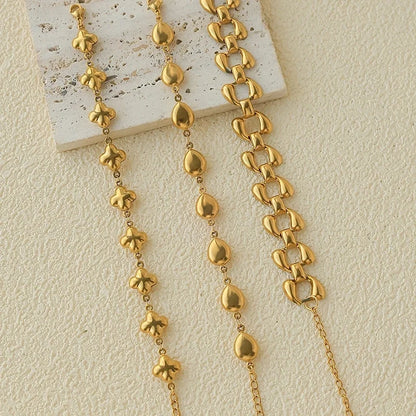 Casual Vacation Modern Style Pentagram Cross Oval 304 Stainless Steel 14K Gold Plated Bracelets In Bulk