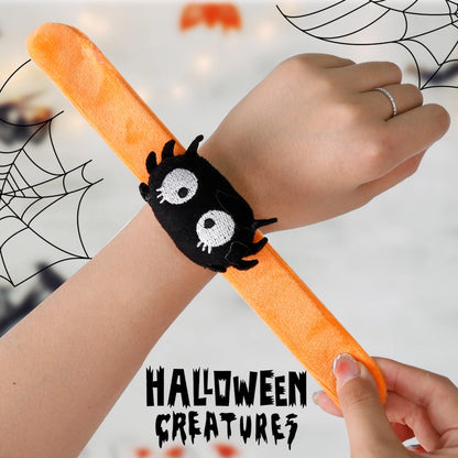 Halloween Casual Minimalist Pumpkin Spider PVC Flannel Holiday Party Wristband