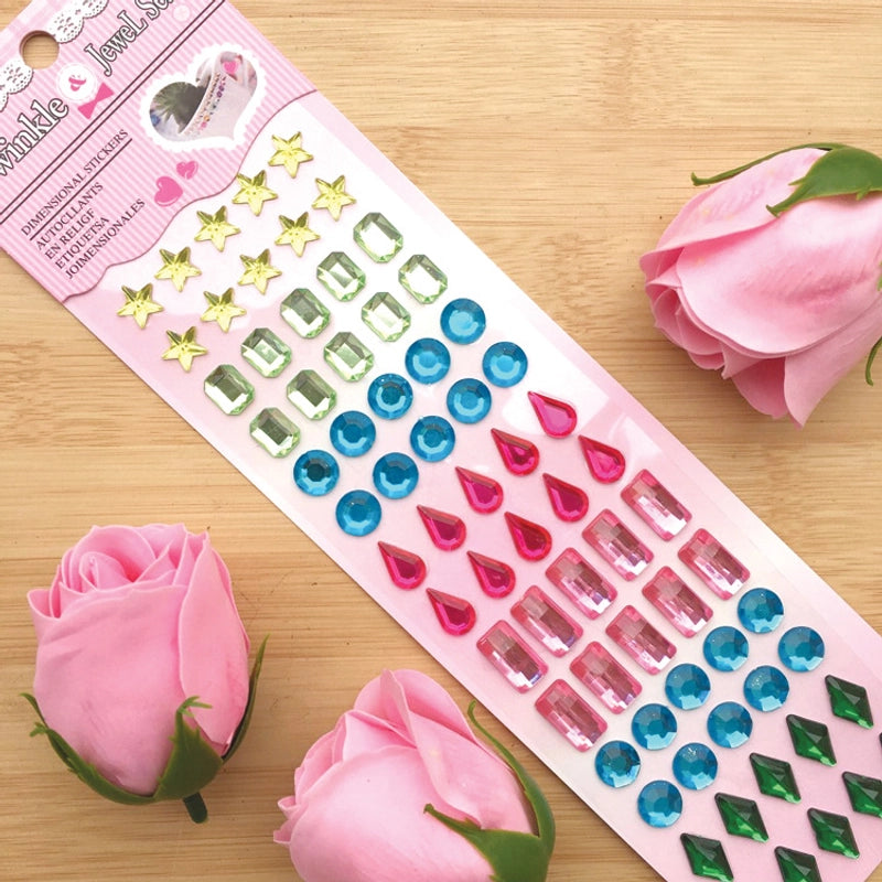 Diamond Stickers Can Be Customized Children's Crystal Diamond Stickers Gem Stickers Car Stickers Diamond-embedded Mobile Phone Decorative Stall