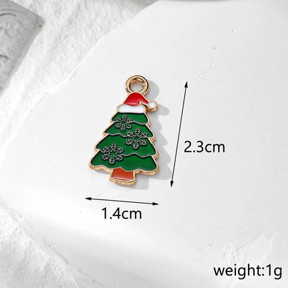 10 PCS/Package Alloy Santa Claus Pendant Jewelry Accessories