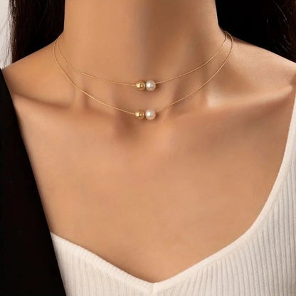 Sweet Minimalist Solid Color 304 Stainless Steel 18K Gold Plated Plating Pendant Necklace