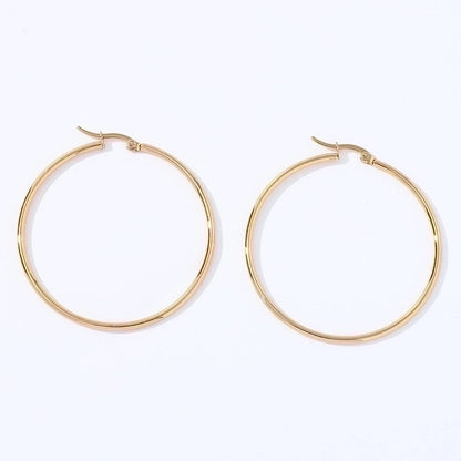 1 Pair Fashion Star Heart Shape Butterfly Plating Hollow Out 201 Stainless Steel 18K Gold Plated Earrings