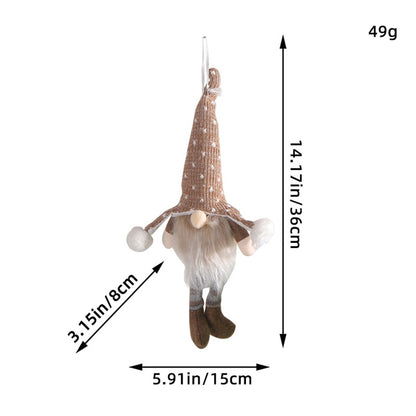 Christmas Decoration Christmas Sequin Lighted Rudolph Doll Christmas Glowing Faceless Gnome Doll Ornament