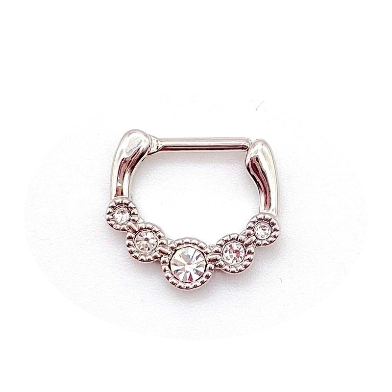 1 Piece Nose Rings & Studs Fashion Crown Skull Stainless Steel Plating Inlay Artificial Gemstones