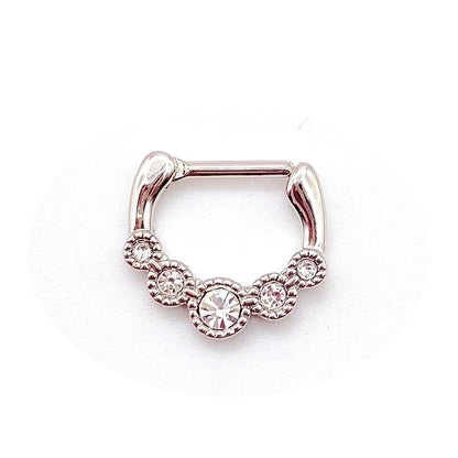 1 Piece Nose Rings & Studs Fashion Crown Skull Stainless Steel Plating Inlay Artificial Gemstones