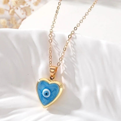 Casual Cute Minimalist Heart Shape Alloy Copper Pendant Necklace