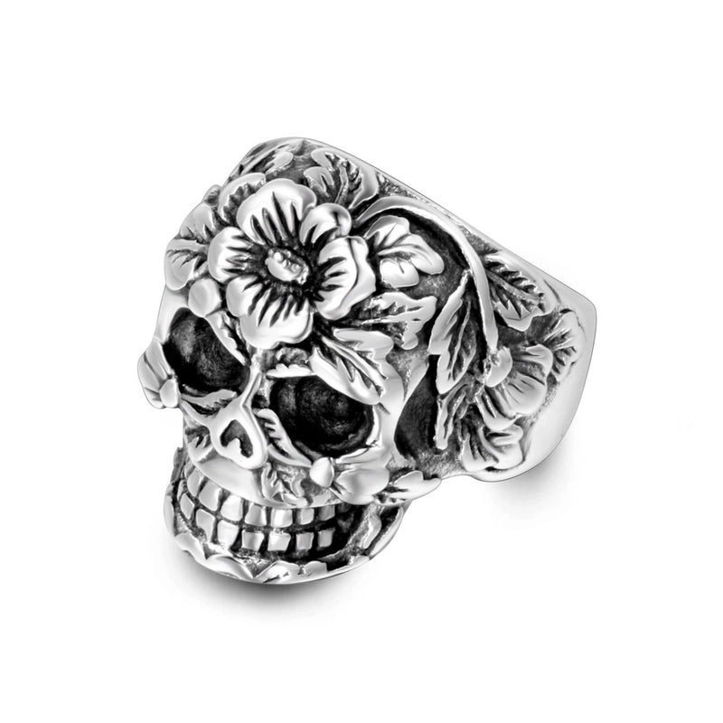 Retro Funny Punk Skull 304 Stainless Steel Polishing Rings