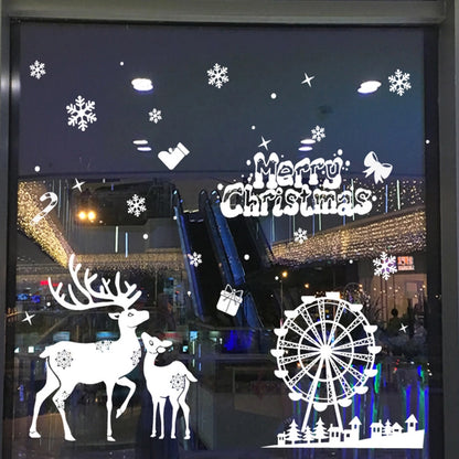 Christmas Cartoon Style Christmas Socks Snowman PVC Holiday Car Window Stickers