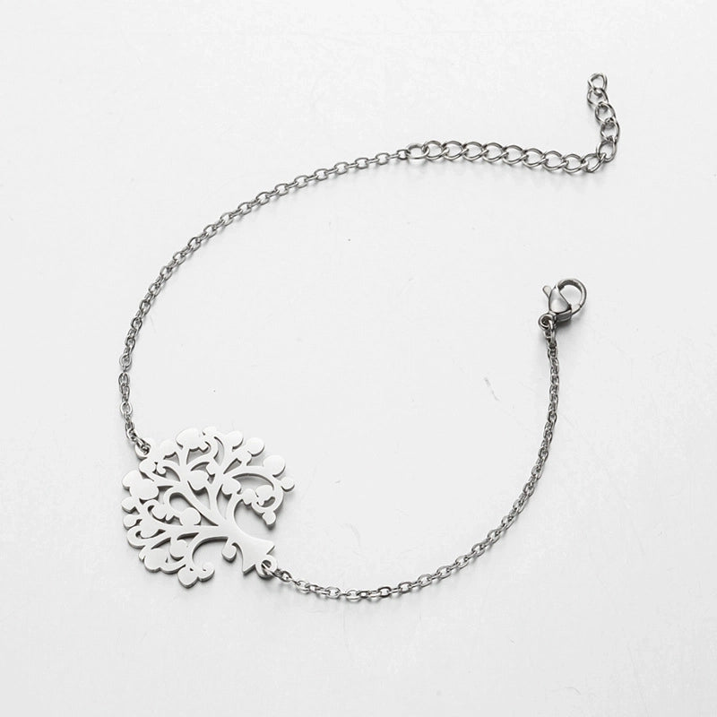 Minimalist Tree Coconut Tree Lotus 201 Stainless Steel Bracelets In Bulk