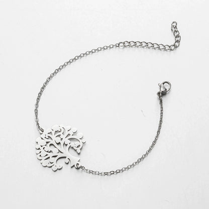 Minimalist Tree Coconut Tree Lotus 201 Stainless Steel Bracelets In Bulk