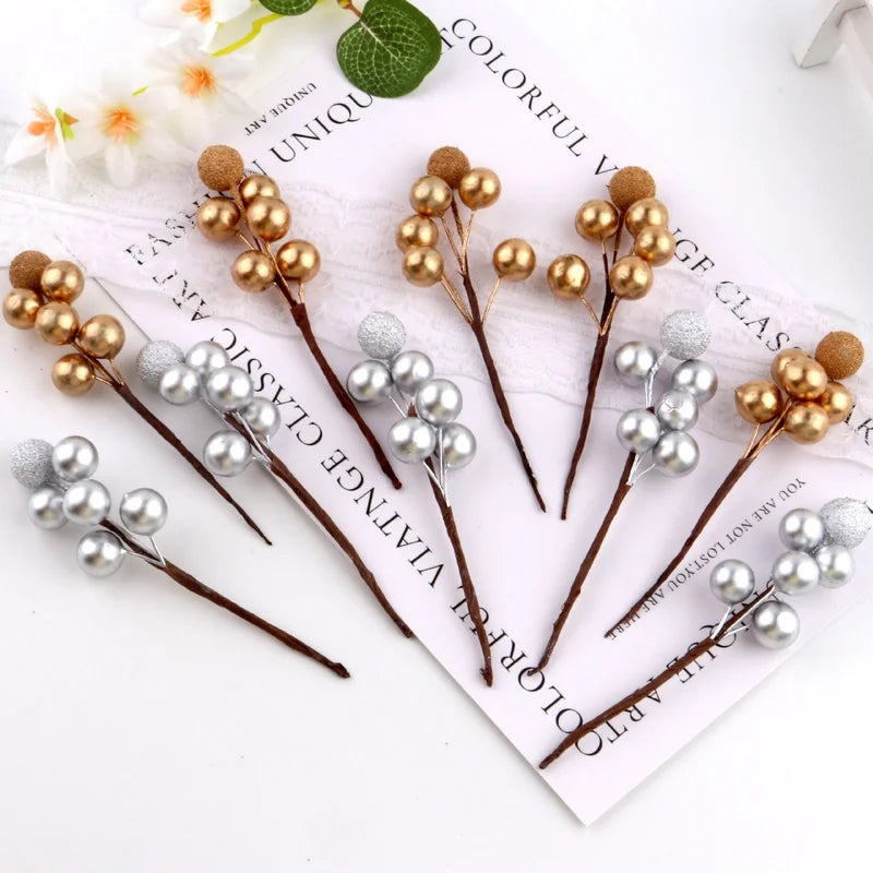 Simulation Plant Bubble Berry Flower Branches Wedding Gift Box Decoration Supplies Amazon Simulation Berry Christmas Accessories