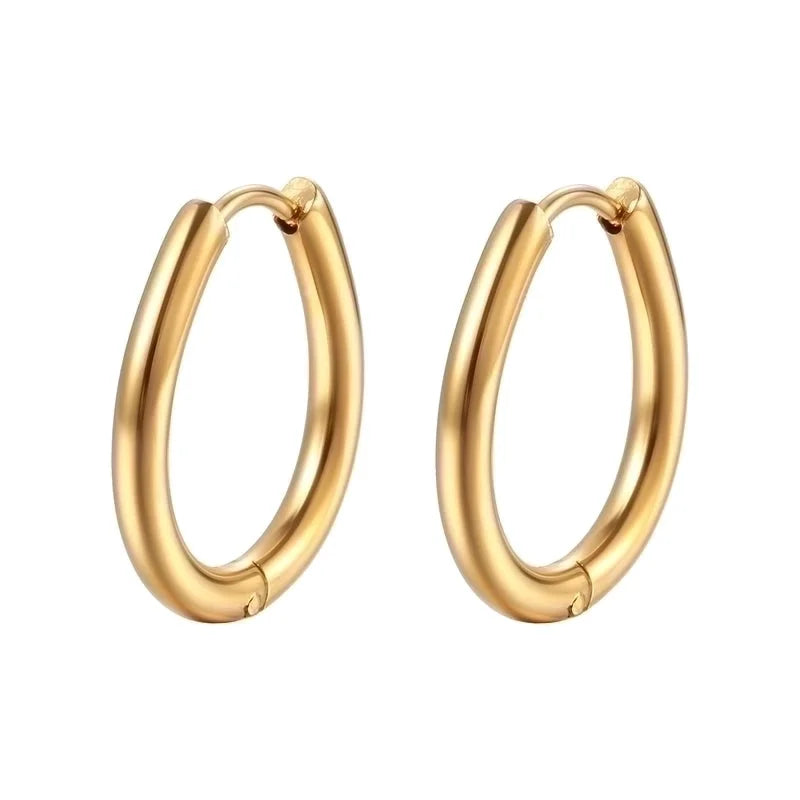 1 Piece Fashion Square Plating 201 Stainless Steel 18K Gold Plated Earrings