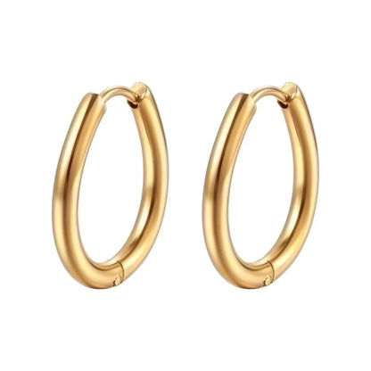1 Piece Fashion Square Plating 201 Stainless Steel 18K Gold Plated Earrings