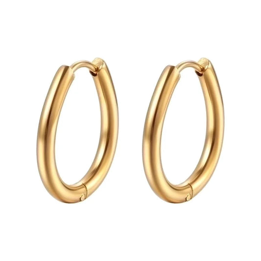 1 Piece Fashion Square Plating 201 Stainless Steel 18K Gold Plated Earrings