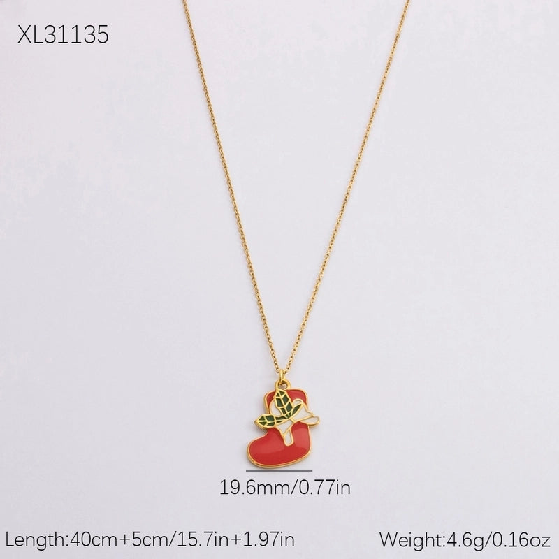 Cute Modern Style Christmas Tree Bow Knot Snowflake 304 Stainless Steel Plating Bracelets Earrings Necklace