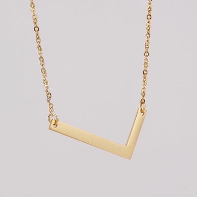 Fashion Letter 304 Stainless Steel 18K Gold Plated Plating Stainless Steel Necklaces