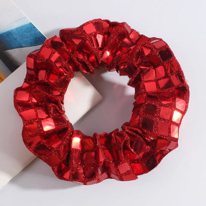 Classic Style Women's Plaid Snowflake Cloth Hair Tie