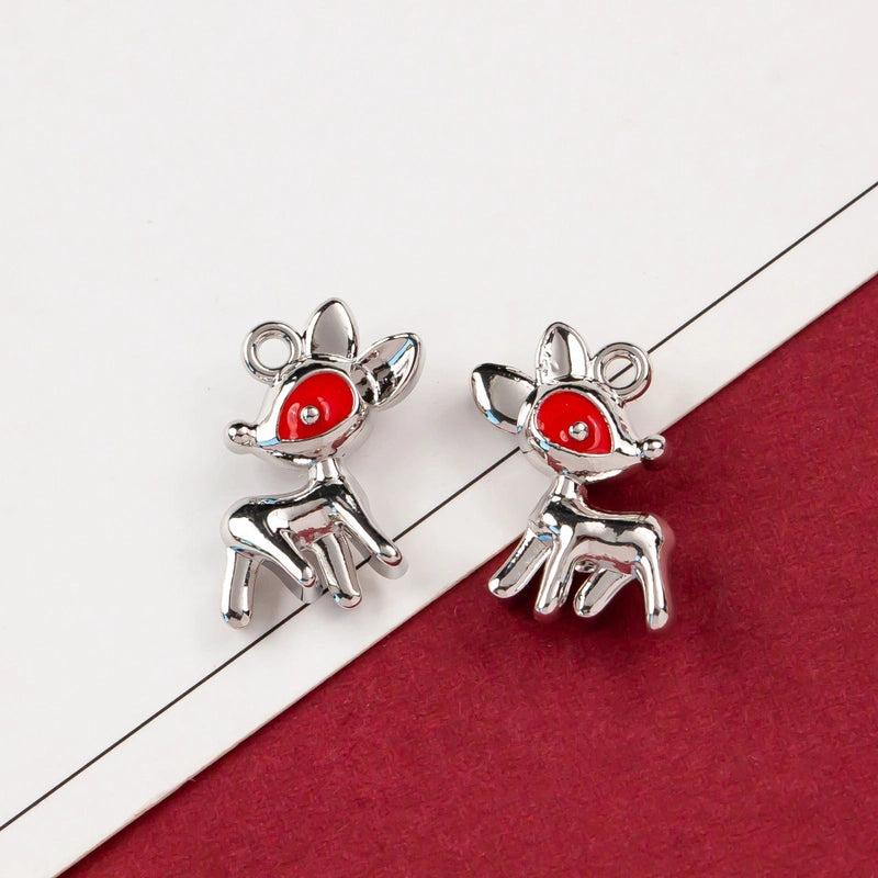 10 PCS/Package Alloy Bow Knot Bell Snowflake Pendant Jewelry Accessories