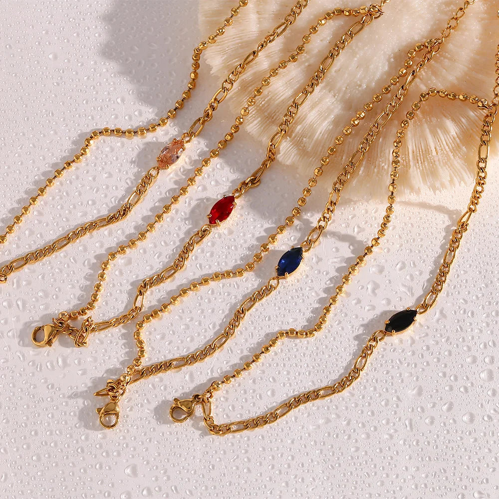 Women Fashion Quadrilateral Geometric Stainless Steel 18K Gold Plated Bracelets