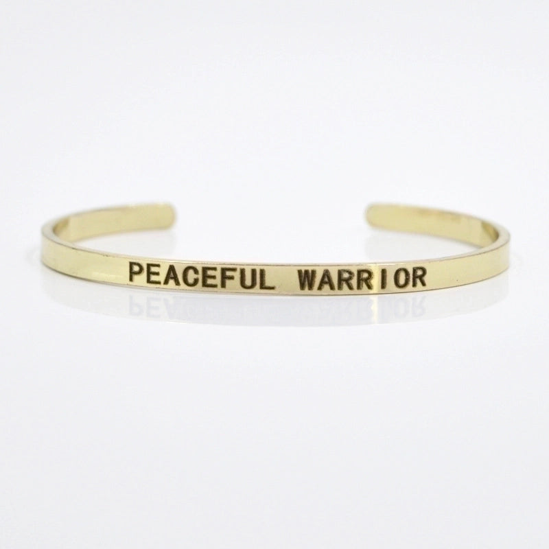 Minimalist Letter Stainless Steel Bangle