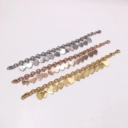 Copper Basic Classic Style Plating Heart Shape Bracelets