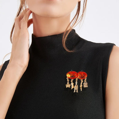 Cute Pin Pumpkin Christmas Tree Letter Alloy Unisex Brooches