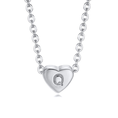 Minimalist Letter Titanium Steel Plating Pendant Necklace