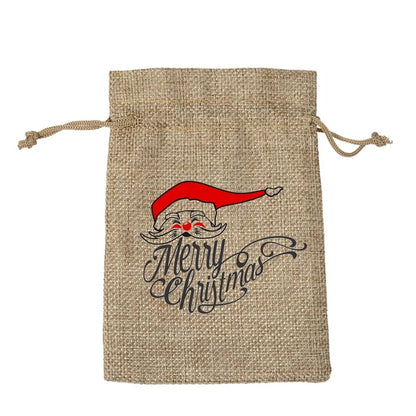 Christmas Nordic Style Cute Modern Style Christmas Tree Snowman Snowflake Imitated Hemp Party Festival Candy Bag