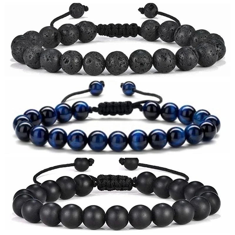 Retro Geometric Natural Stone Bracelets