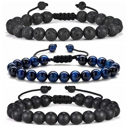 Retro Geometric Natural Stone Bracelets