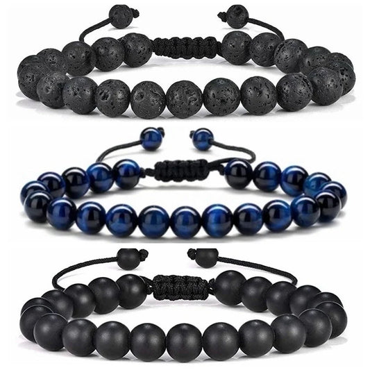 Retro Geometric Natural Stone Bracelets