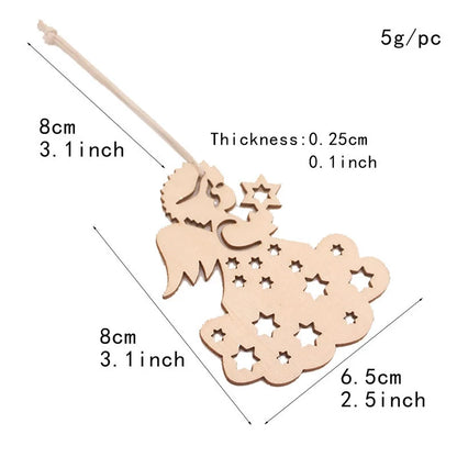 Wooden Crafts Creative Hollow Carving Christmas Tree Pendant Home Decoration Handmade DIY Holiday Decoration Props