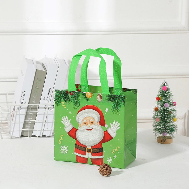 Christmas Cute Santa Claus Snowman Nonwoven Holiday Gift Bags