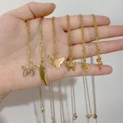 Sweet Animal/zodiac Titanium Steel Plating Snake Butterfly Pendant Necklace