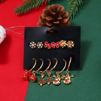 Christmas Animal Christmas Tree Alloy Plating Women's Earrings 1 Set