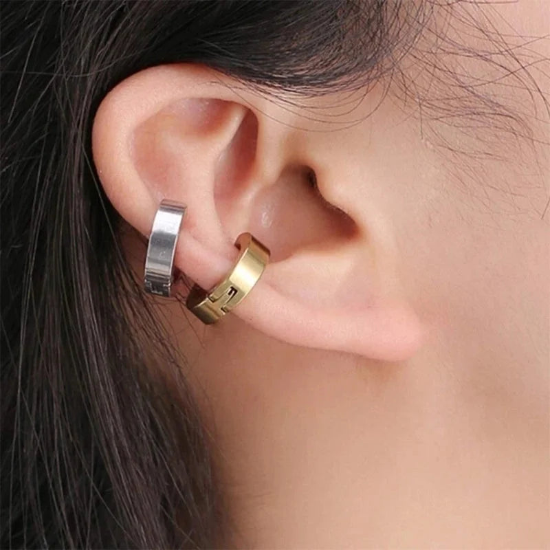 10 PCS/Package Basic Minimalist Commute Geometric Plating 304 Stainless Steel Hoop Earrings