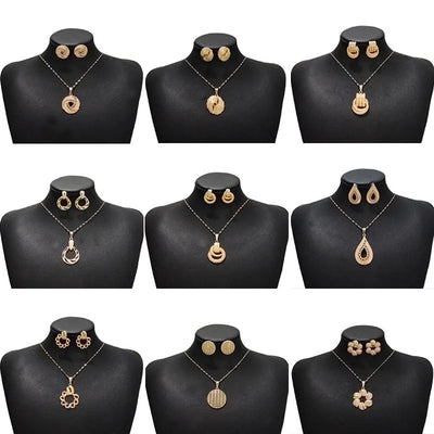 Elegant Classical Geometric 304 Stainless Steel Plating Jewelry Set