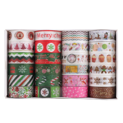 1 Set Cartoon Christmas School Christmas Washi Cartoon Style Washi Tape