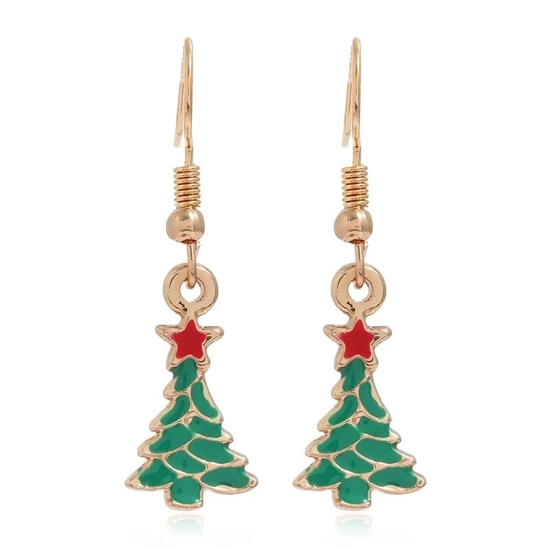 Fashion Christmas Tree Santa Claus Alloy Plating Women's Drop Earrings 1 Pair