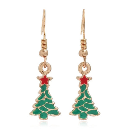 Fashion Christmas Tree Santa Claus Alloy Plating Women's Drop Earrings 1 Pair
