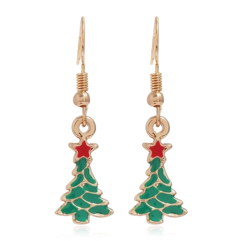 Fashion Christmas Tree Santa Claus Alloy Plating Women's Drop Earrings 1 Pair