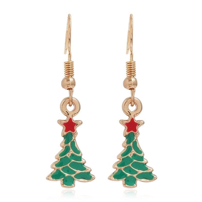 Fashion Christmas Tree Santa Claus Alloy Plating Women's Drop Earrings 1 Pair