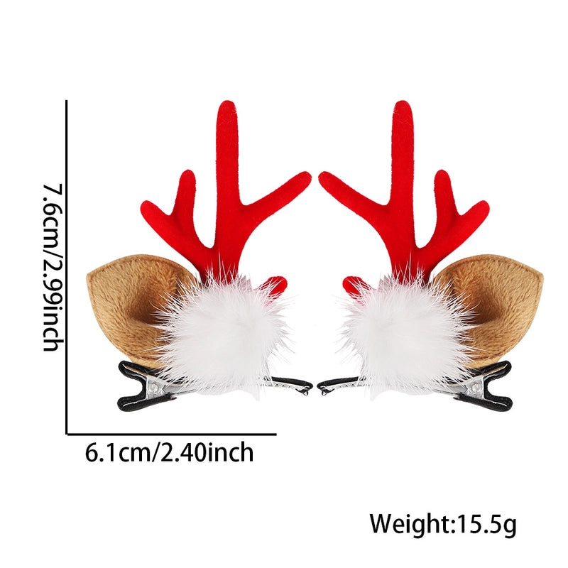 Christmas Cartoon Style Cute Bell Elk Family Gathering Party