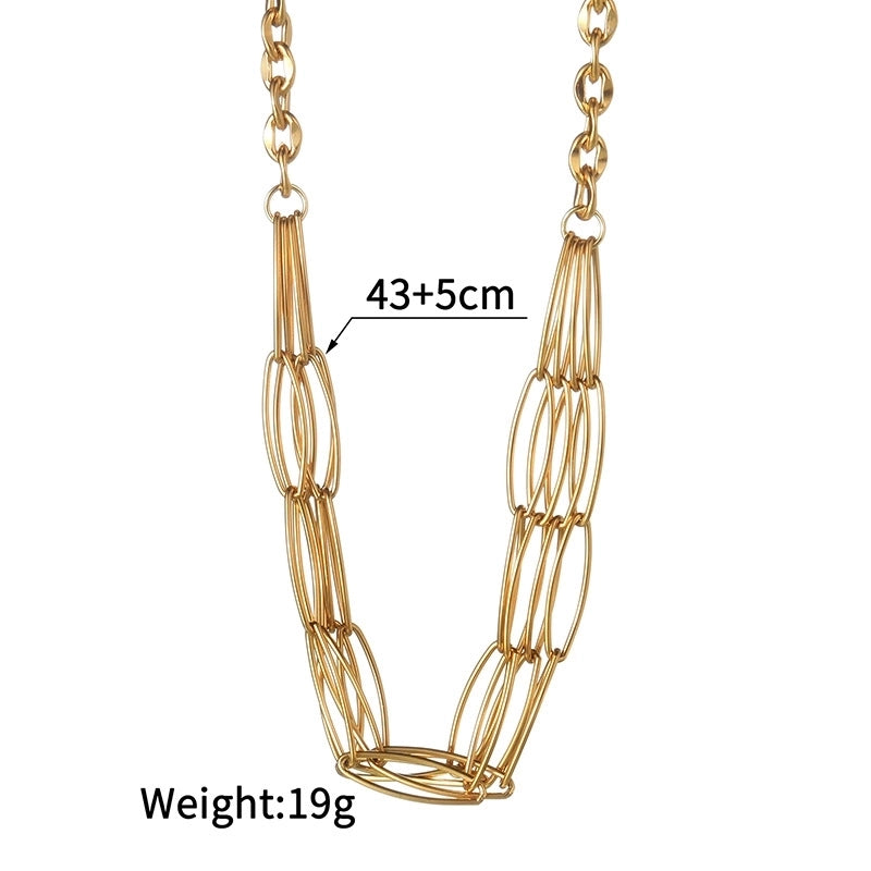 Casual Minimalist Solid Color 304 Stainless Steel Bracelets Necklace