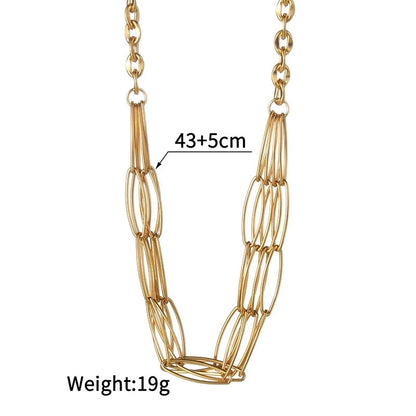 Casual Minimalist Solid Color 304 Stainless Steel Bracelets Necklace