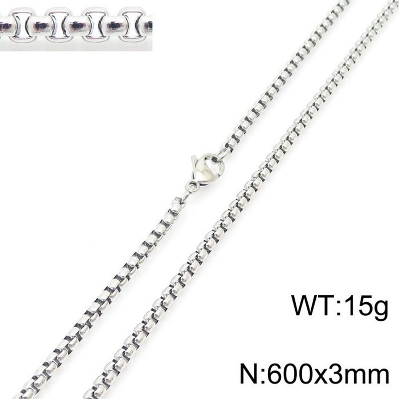 1 Piece 304 Stainless Steel Witches Knot Anchor Skull Pendant Chain Pendant Necklace
